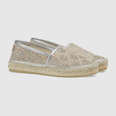 GUCCI Women's Heritage GG lamé espadrille outlook