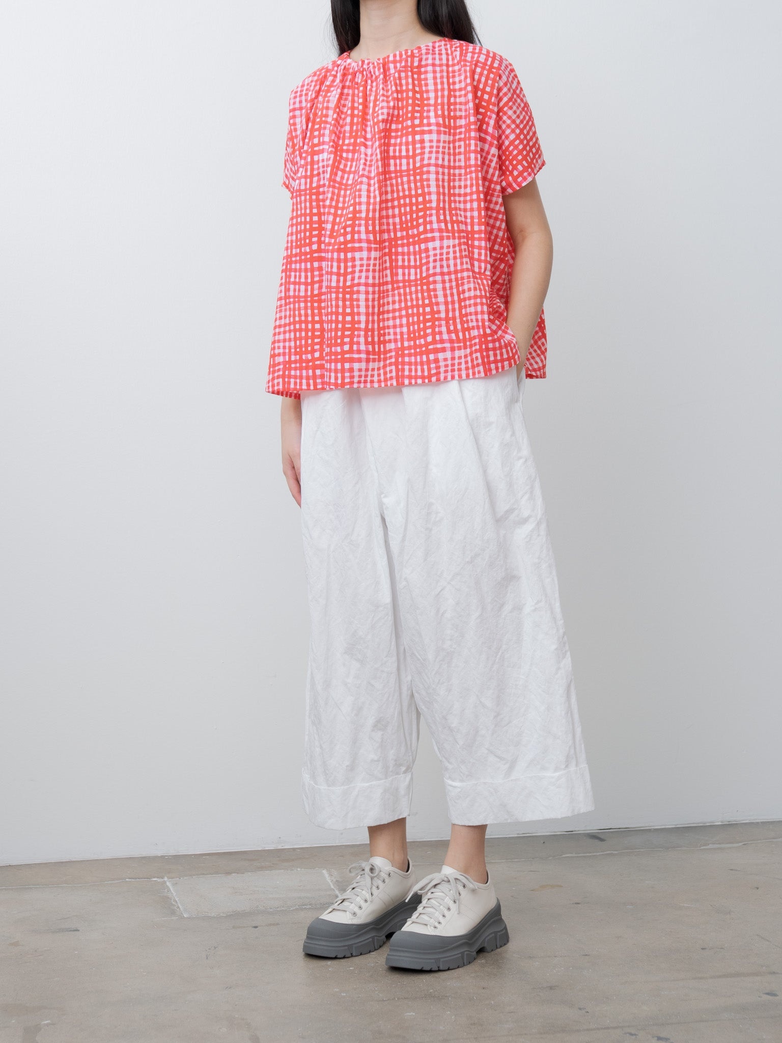 The Baker Trouser - Crumpled Cotton Chalk - 3
