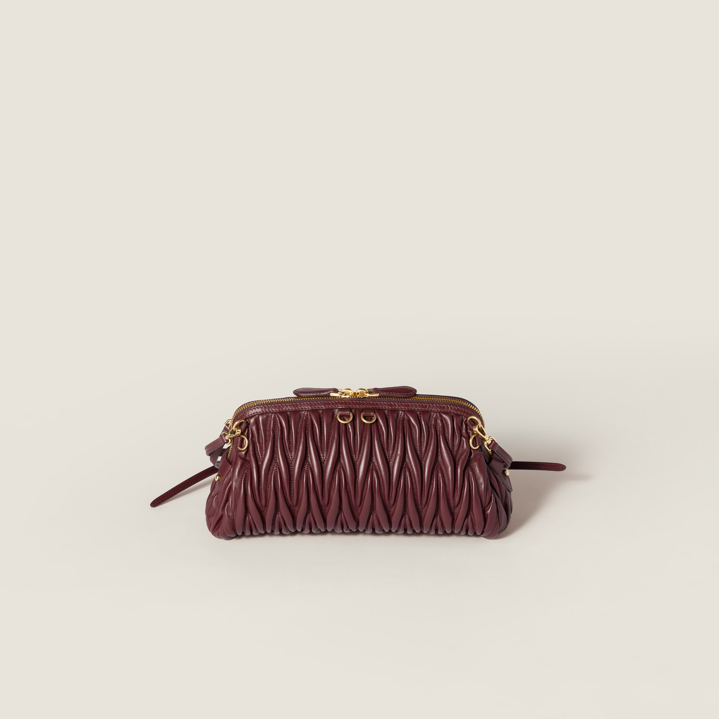 Matelassé nappa leather clutch - 3