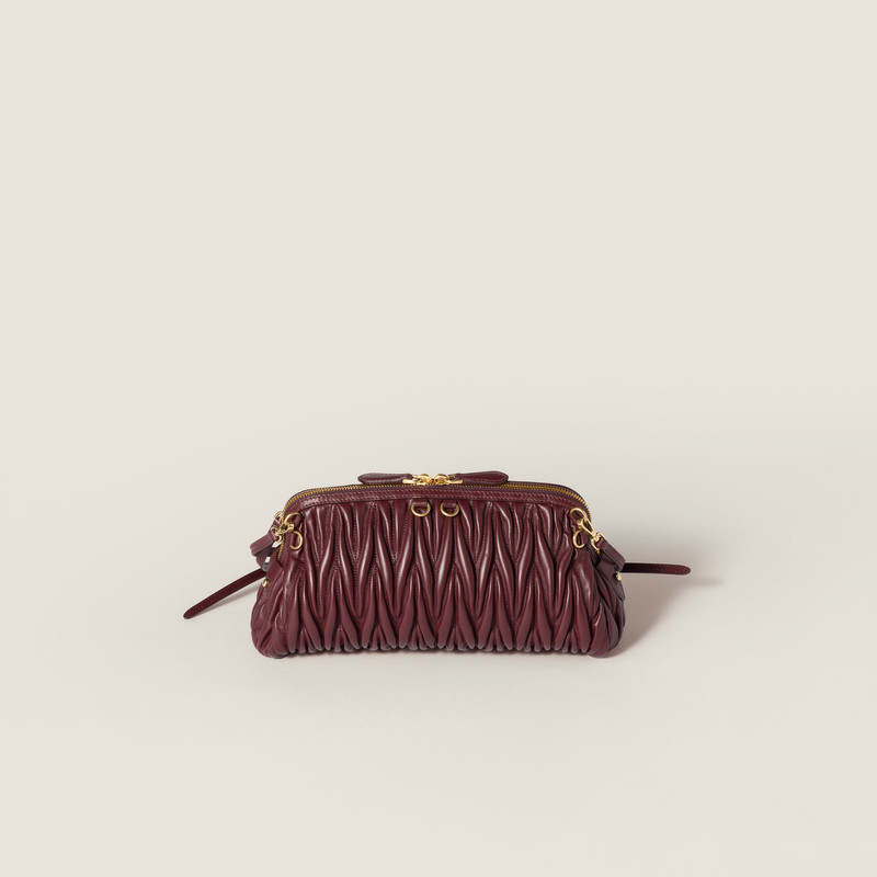 Matelassé nappa leather clutch 3