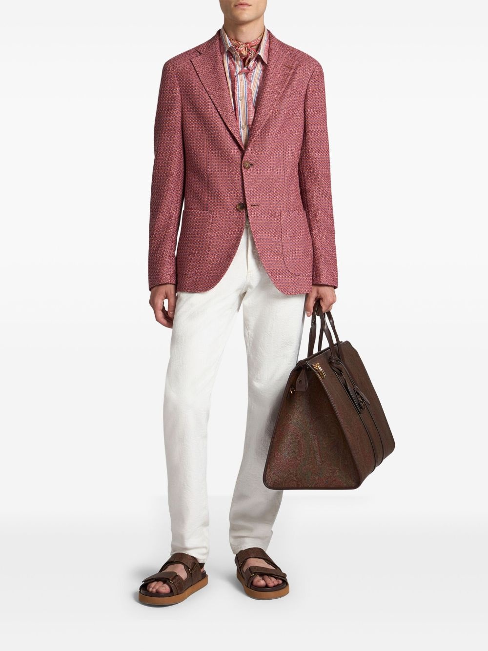 cotton jersey blazer - 2