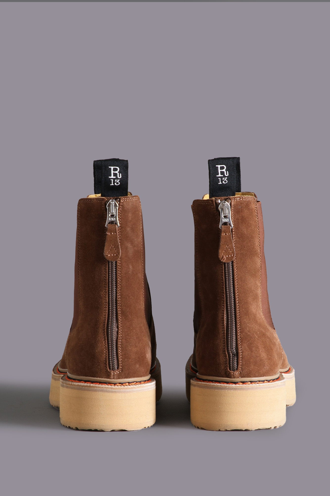 SINGLE STACK CHELSEA BOOT - BROWN SUEDE | R13 - 2