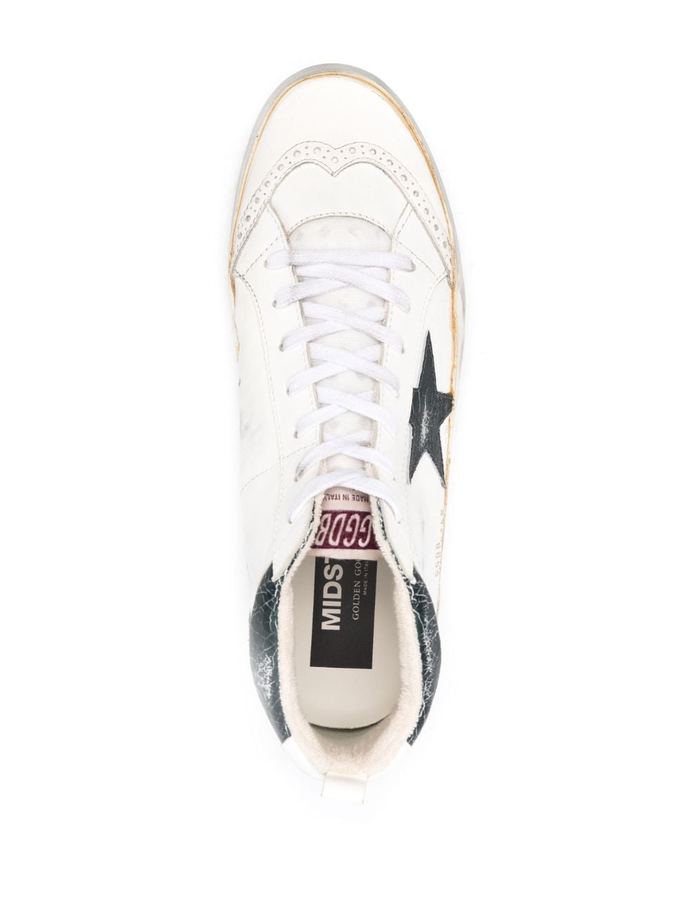 cracked-effect Mid Star sneakers - 4