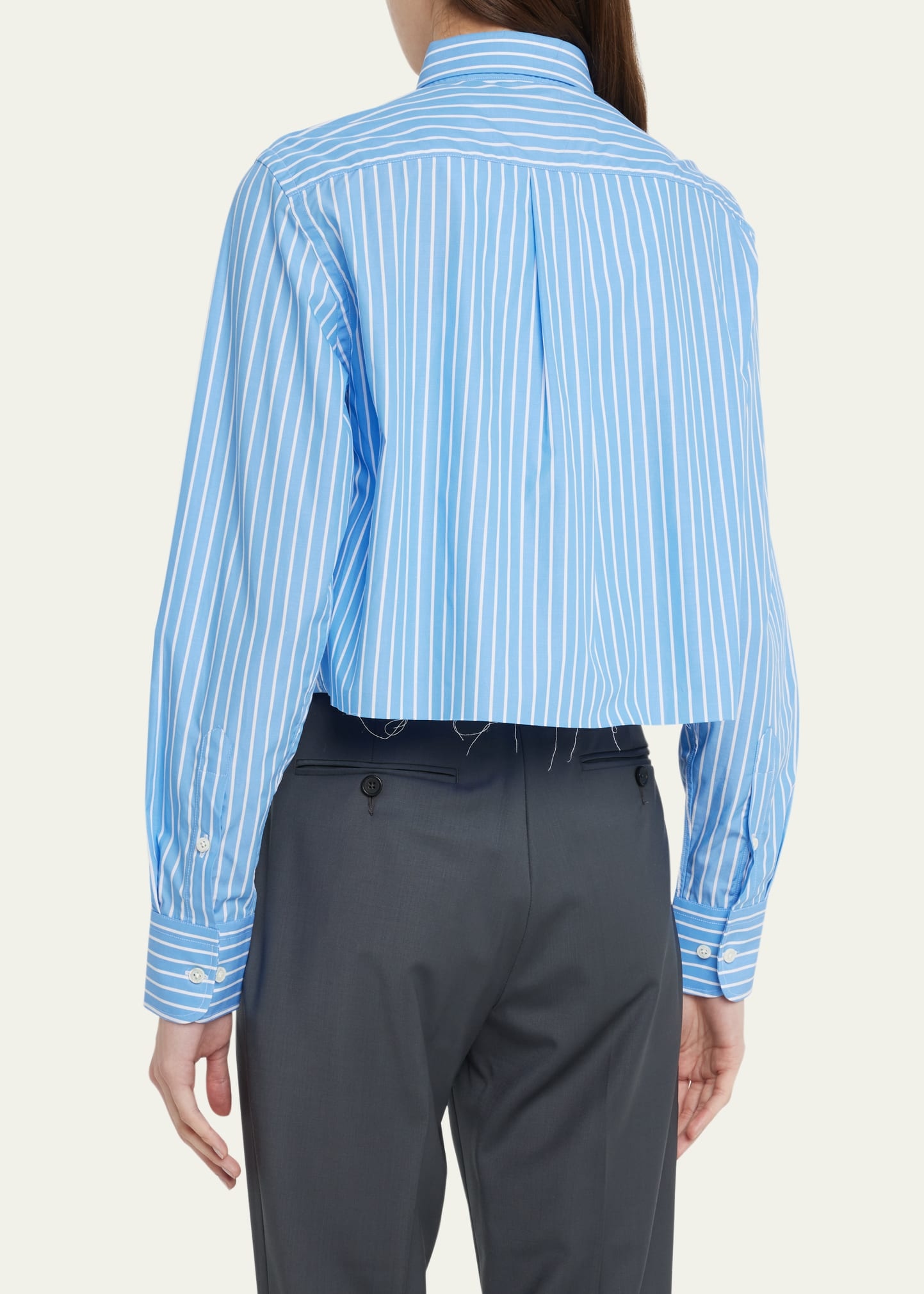 Stripe Cropped Shirt - 3