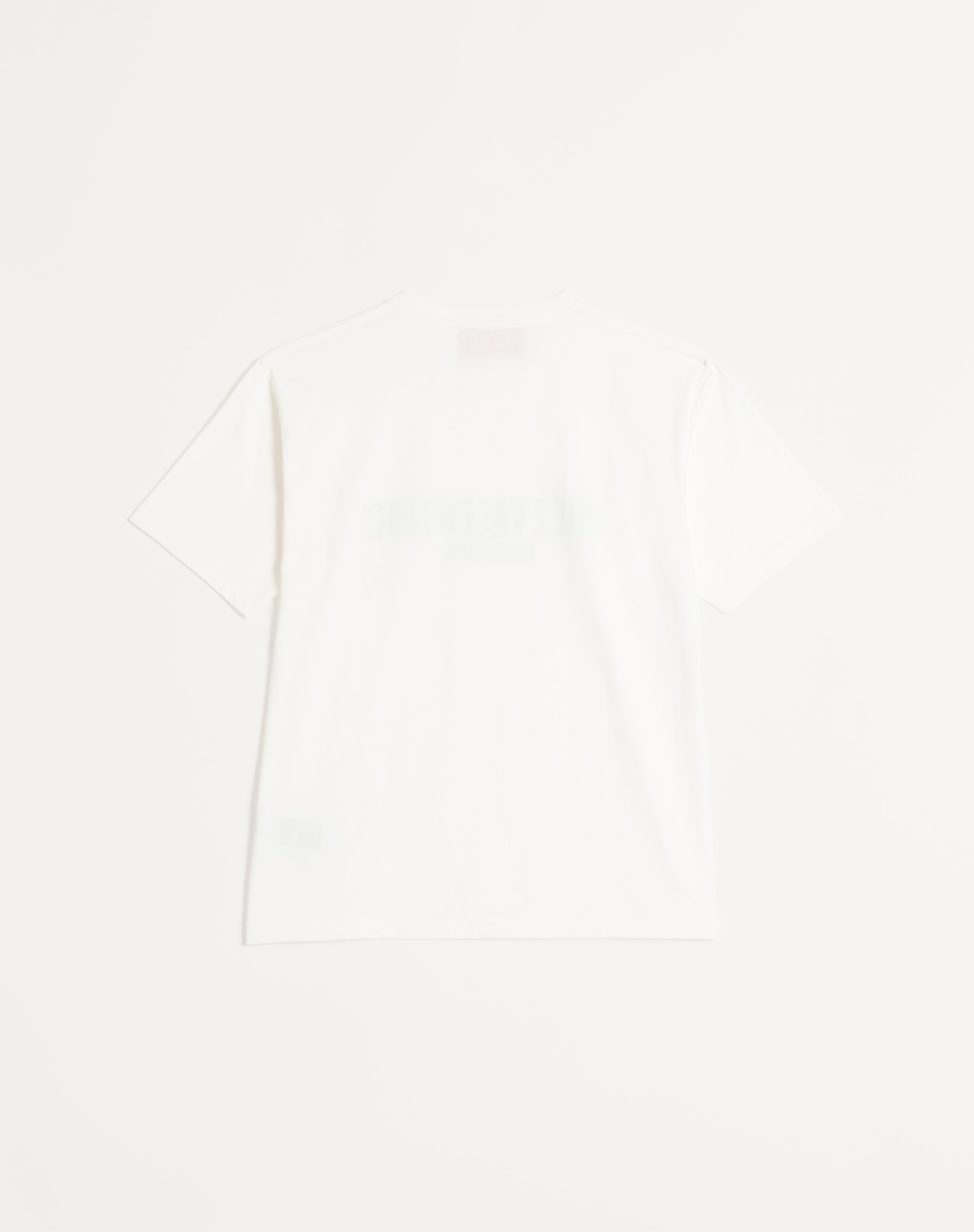 COTTON T-SHIRT WITH CHEZ VALENTINO PRINT - 2