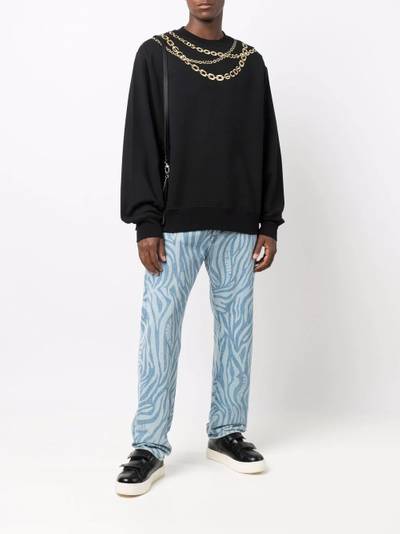 GCDS chain-link print sweatshirt outlook