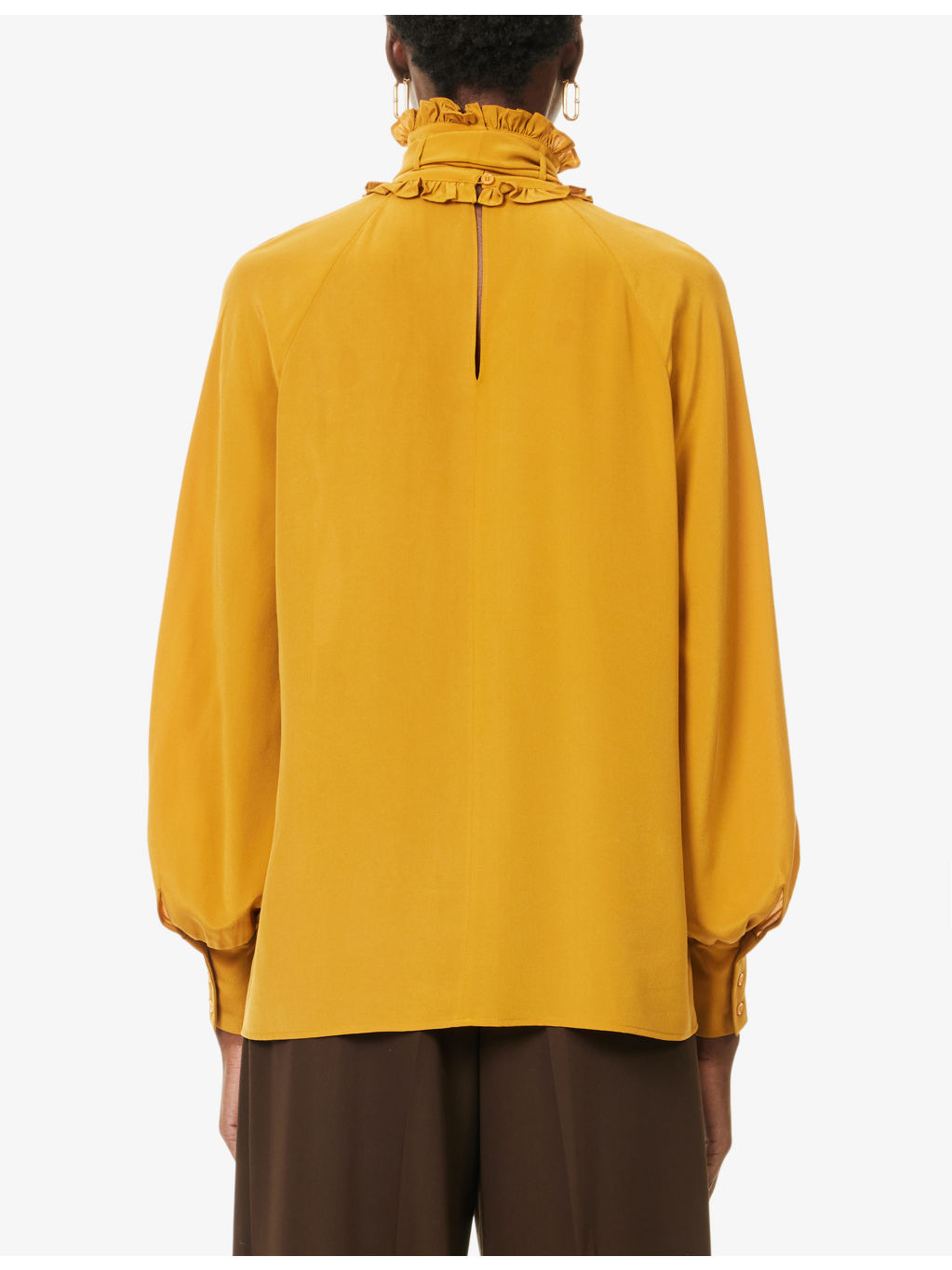 Guido High-Neck Silk Blouse - 4
