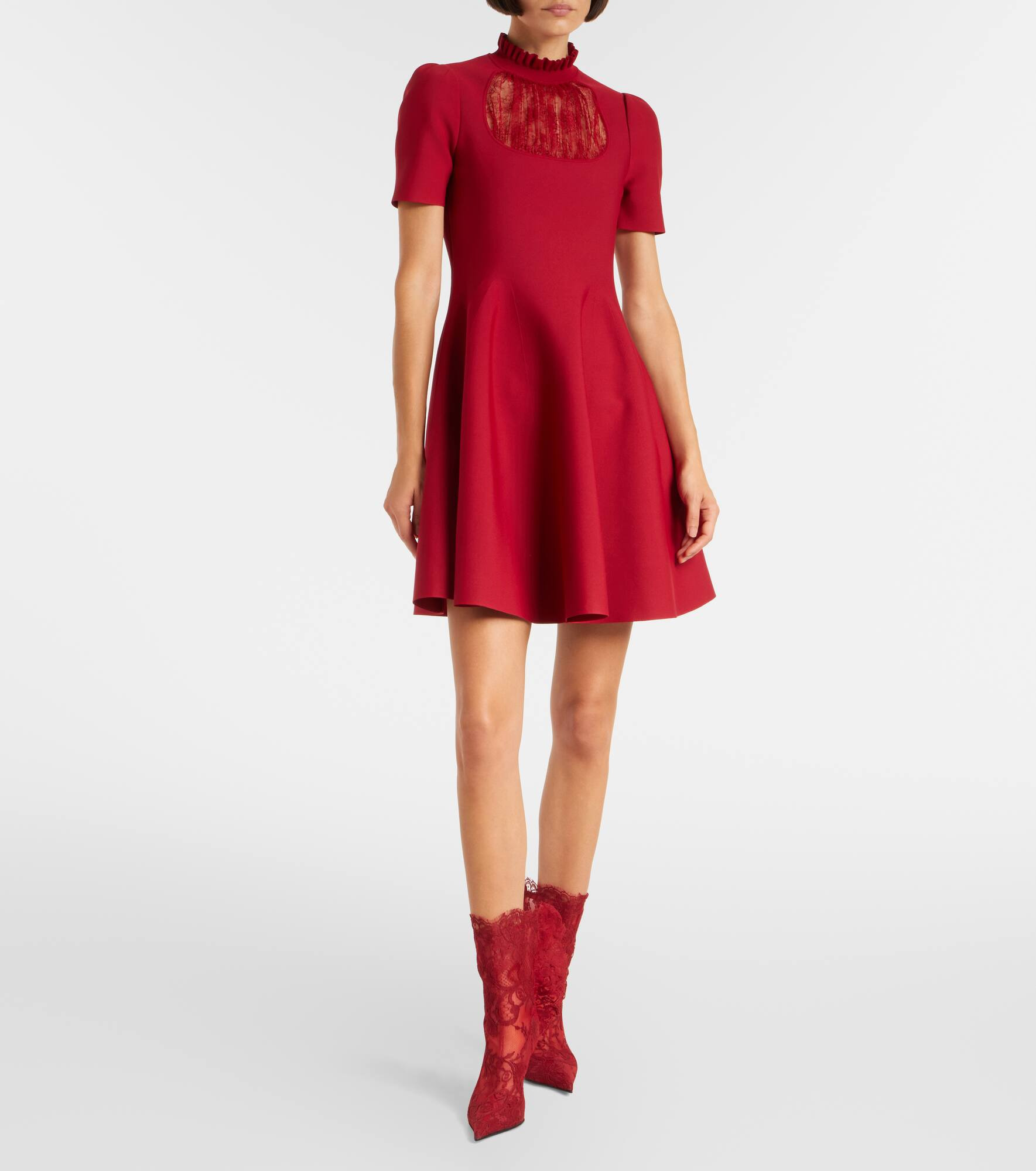 Lace-trimmed minidress - 2