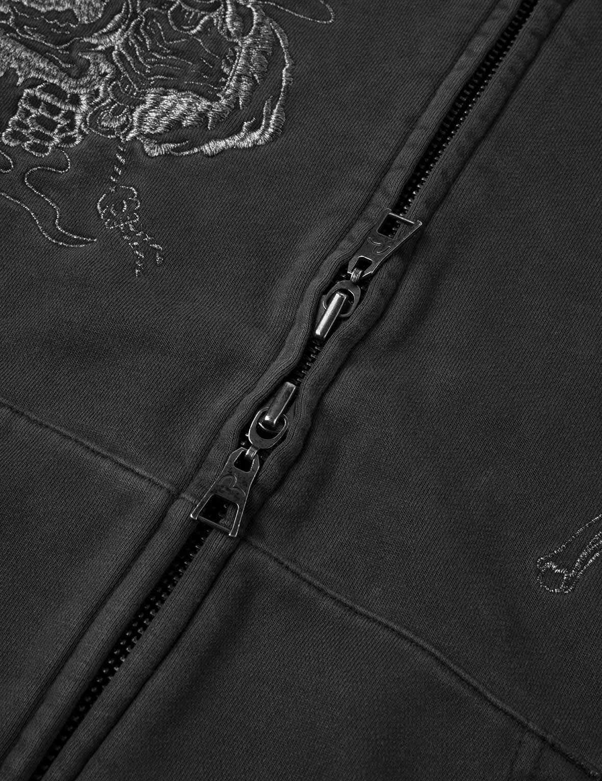 Tattoo Styles Embroidery Oversized Hoodie Jacket - 8