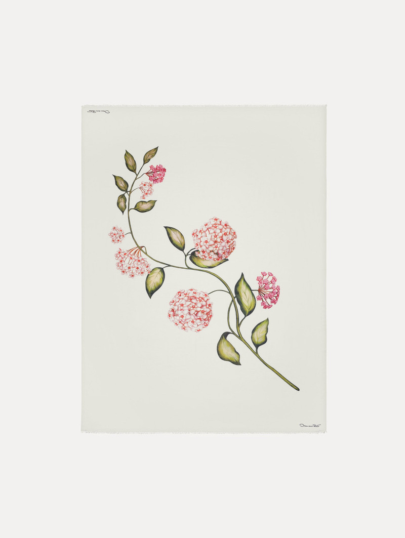 PORCELAIN FLOWER MODAL CASHMERE SCARF 1