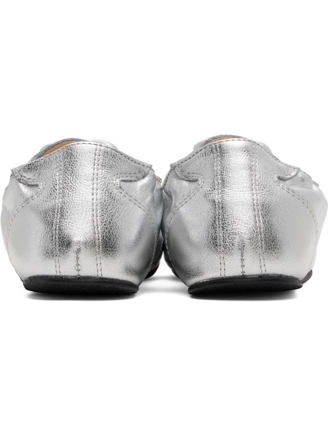 Silver Silk Tennis Sneakers - 2
