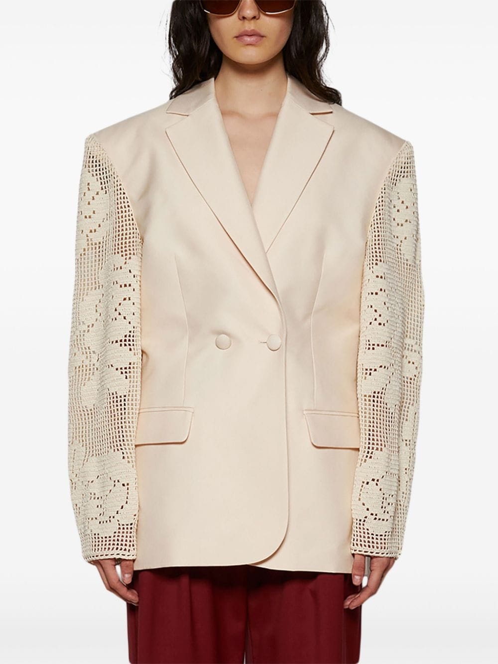 crochet lace blazer - 3
