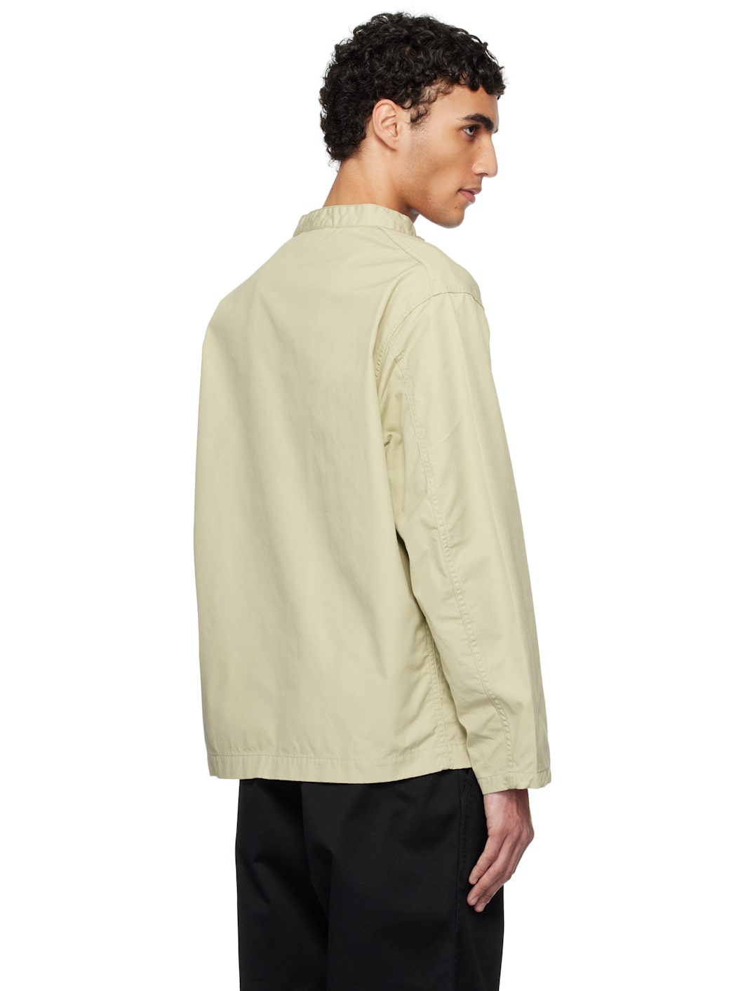 Green Band Collar Shirt Jacket - 3
