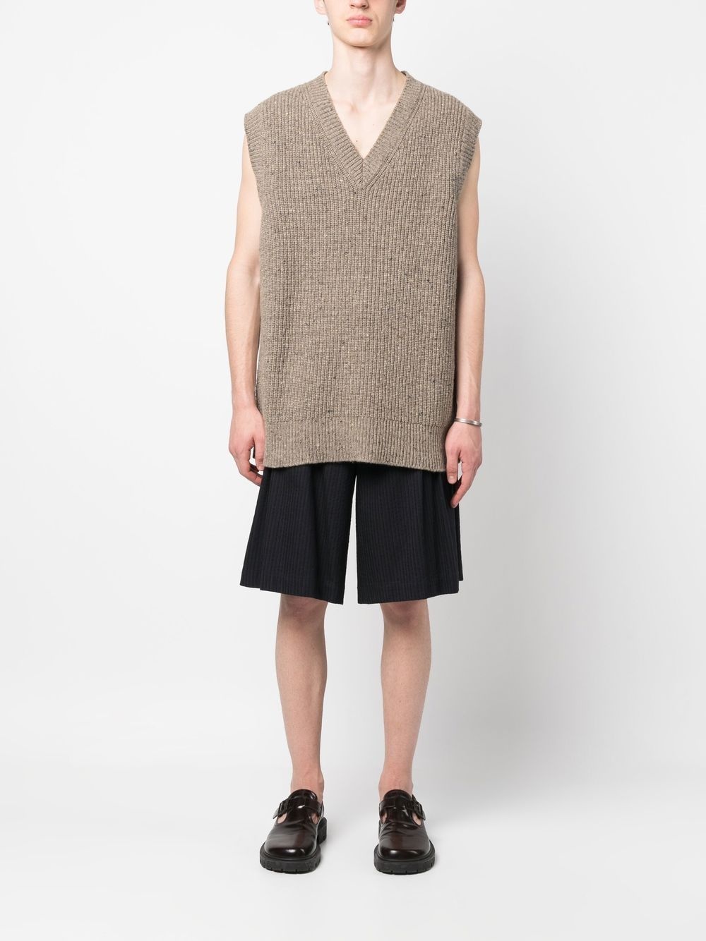 V-neck knitted vest - 2