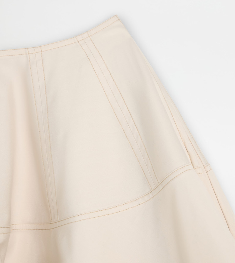 SKIRT IN COTTON AND SILK - WHITE 7