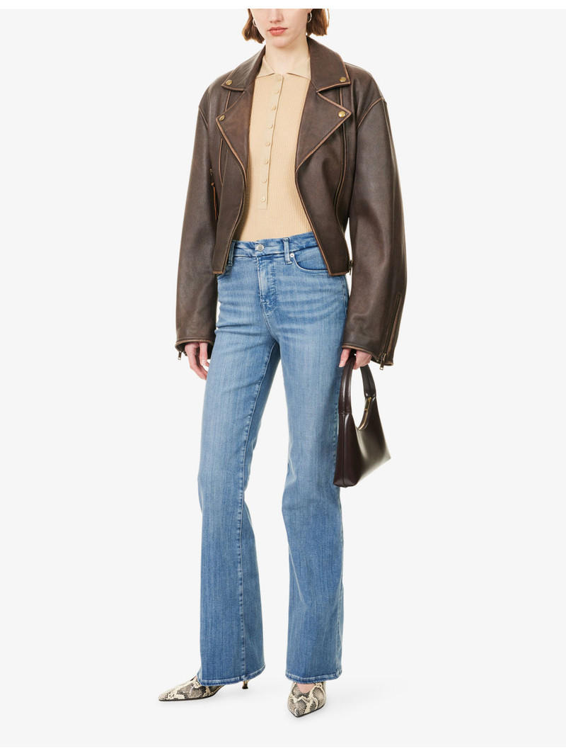 GOOD AMERICAN Good Legs Flared Denim Jeans outlook