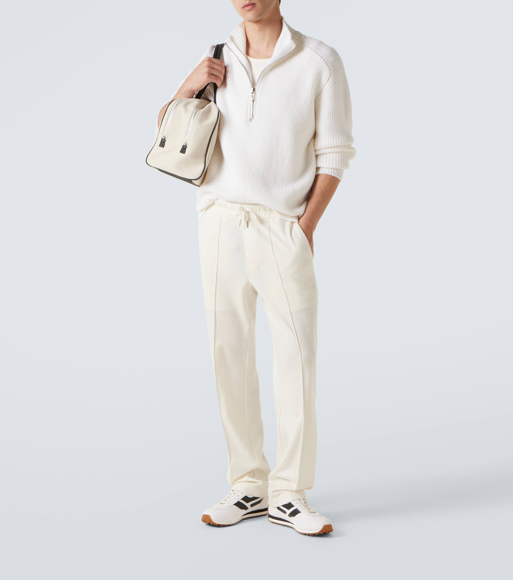 Mick suede-trimmed sneakers - 2