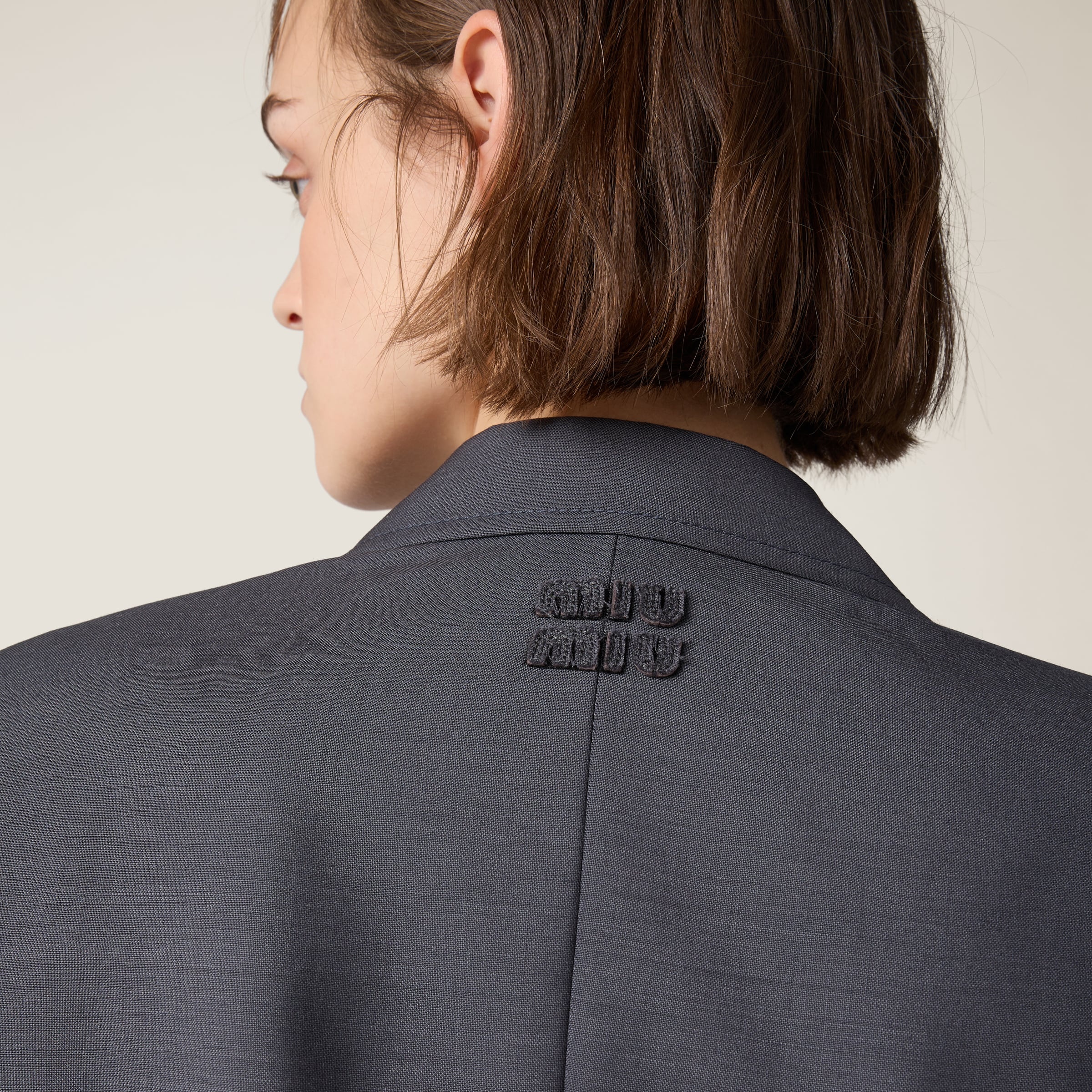 Miu Miu Single-breasted kid mohair jacket | REVERSIBLE
