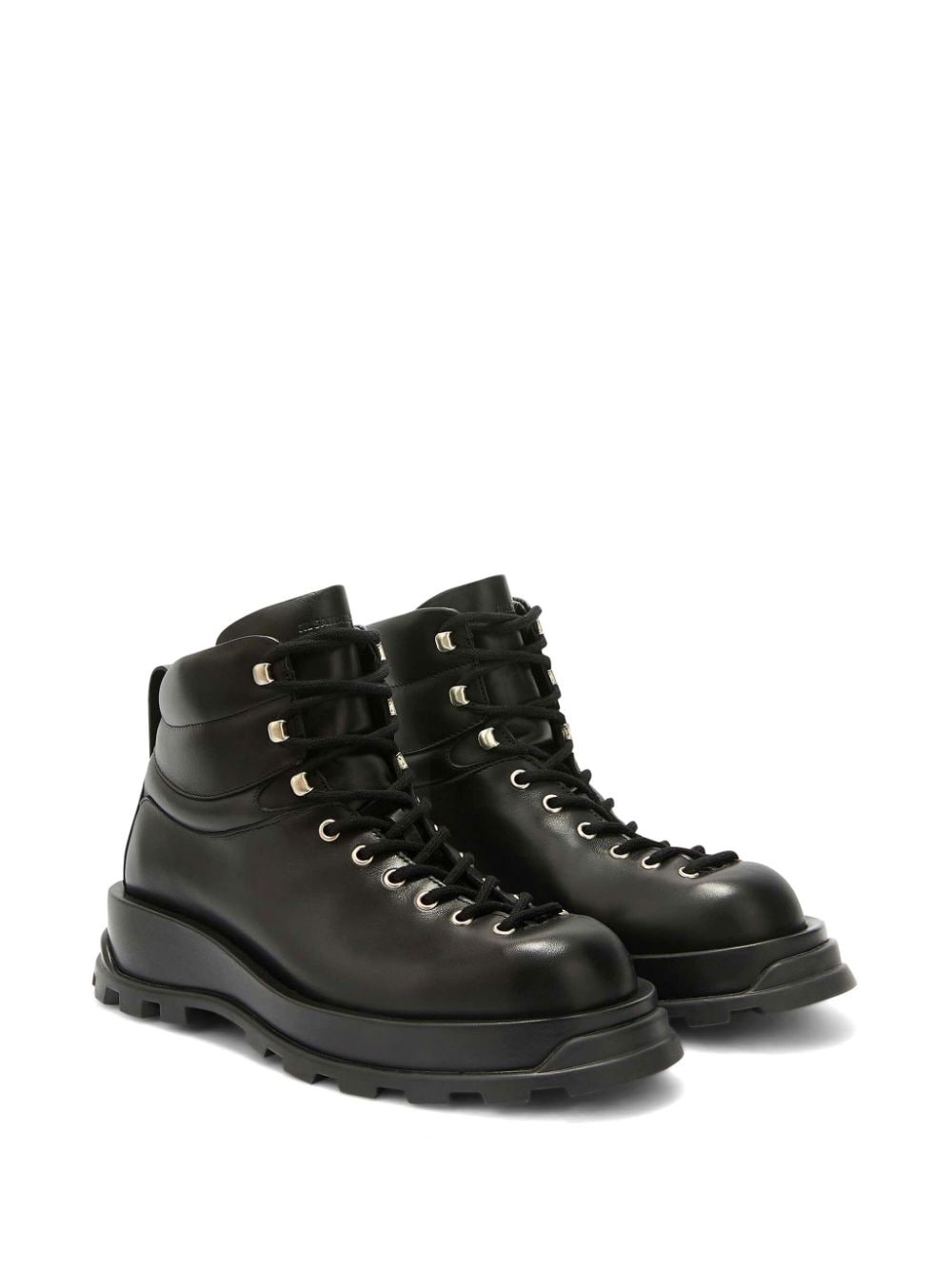 lace-up leather ankle boots - 2