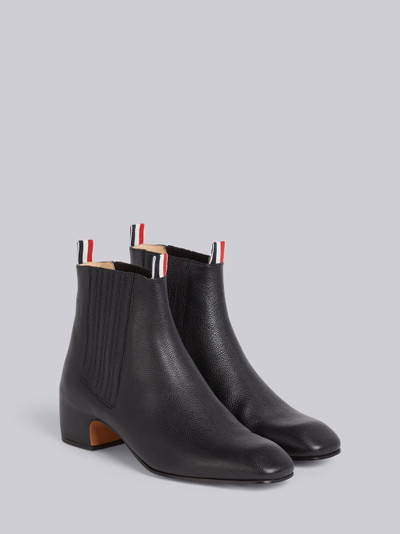 Thom Browne Black Pebbled Calfskin Block Heel Chelsea Boot outlook