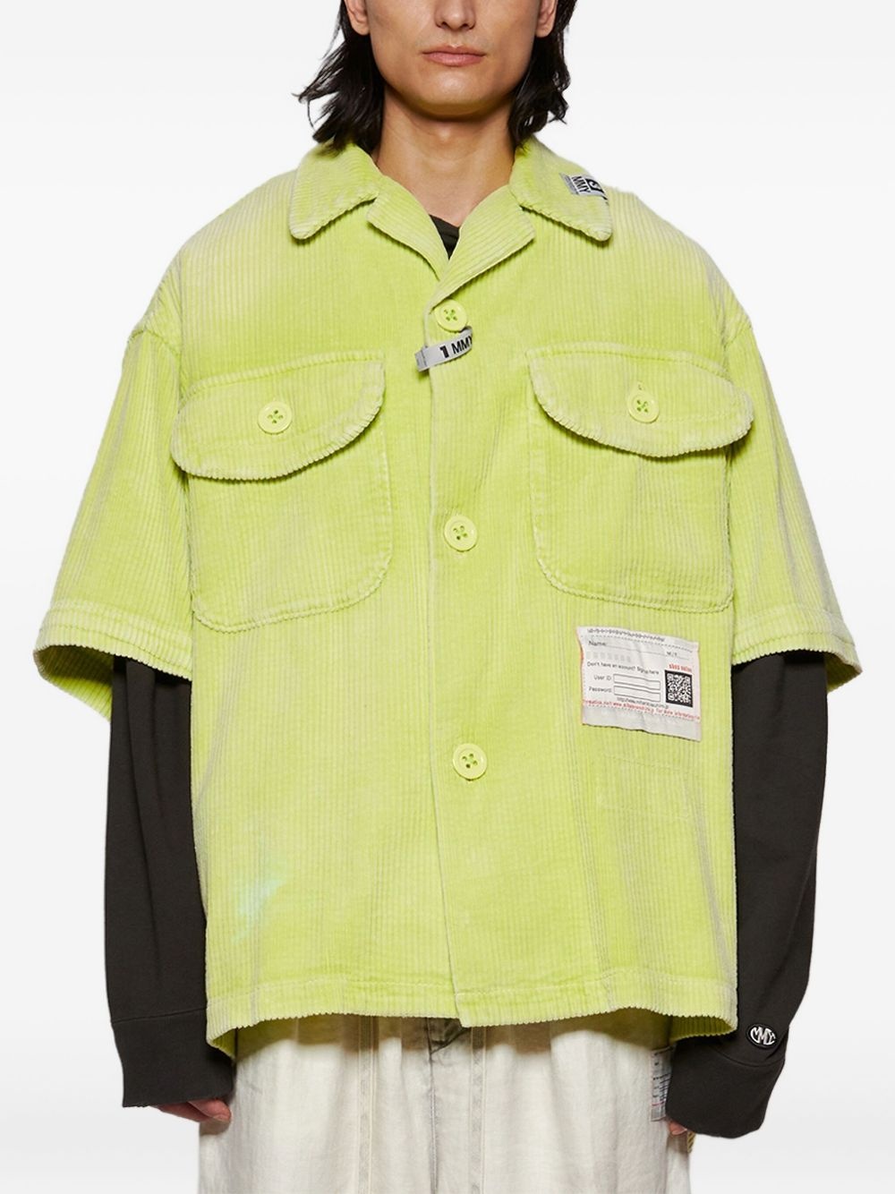 corduroy short-sleeve shirt - 3