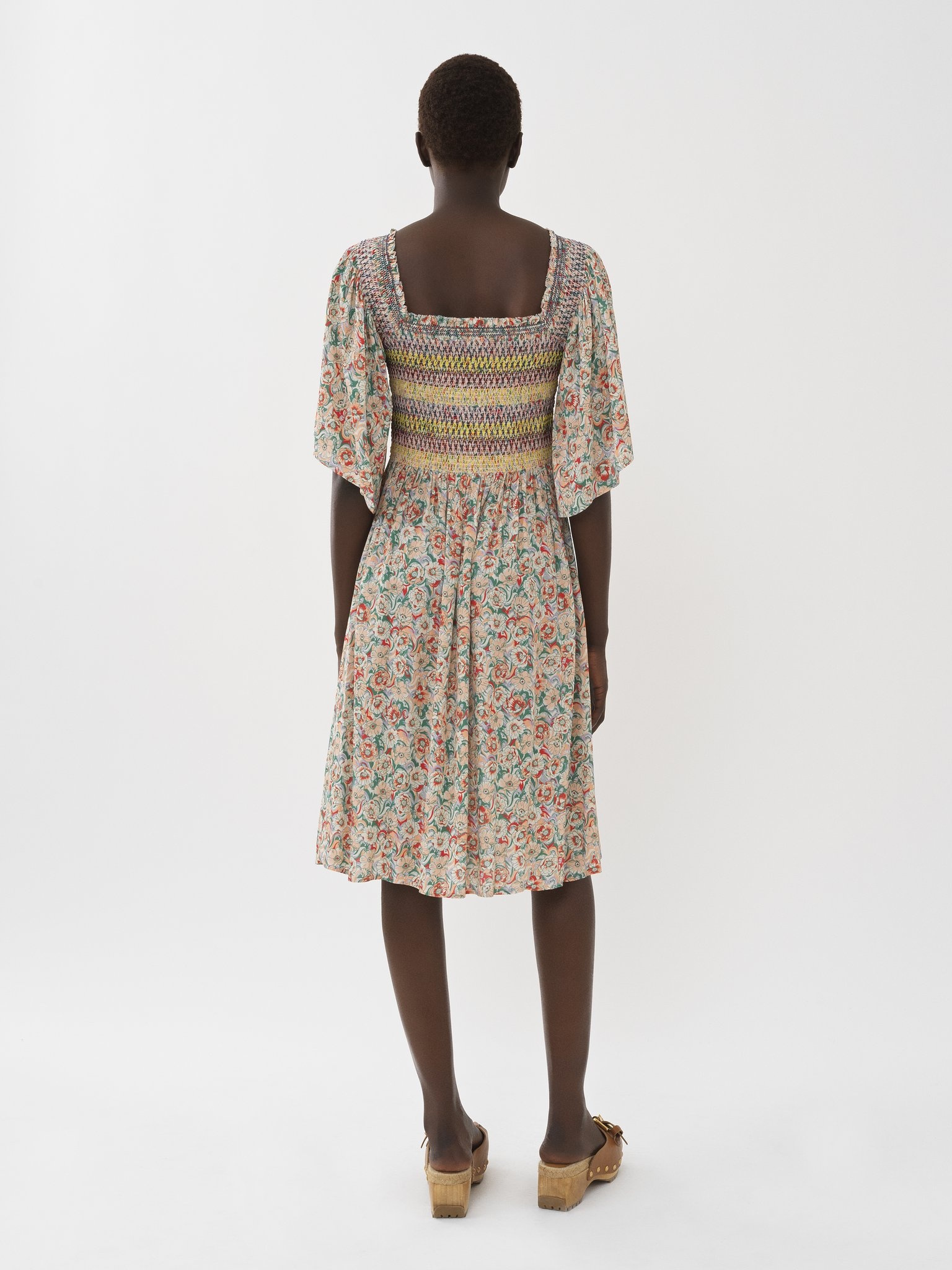 SMOCKED MIDI DRESS - 3