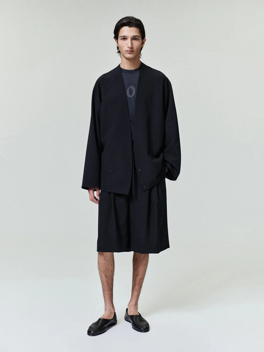 Wool Ripstop Baggy Shorts - 1