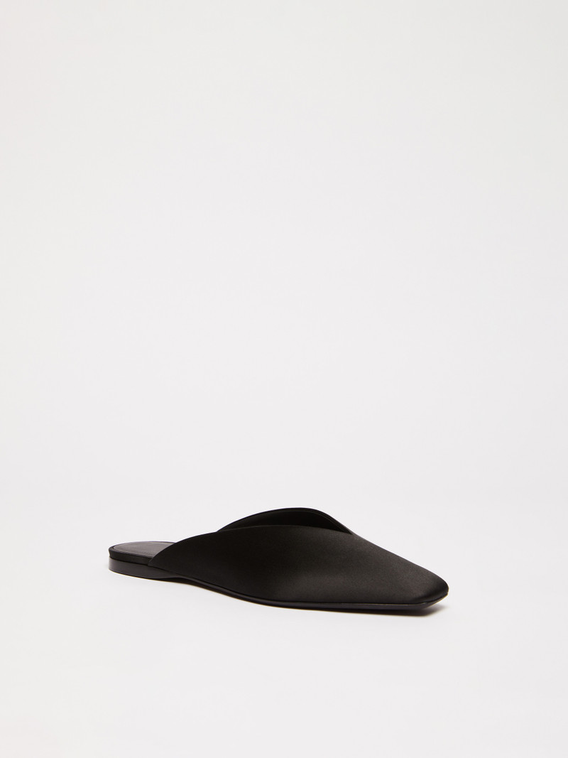 Max Mara SQUAREDMULE Viscose and silk satin mules outlook