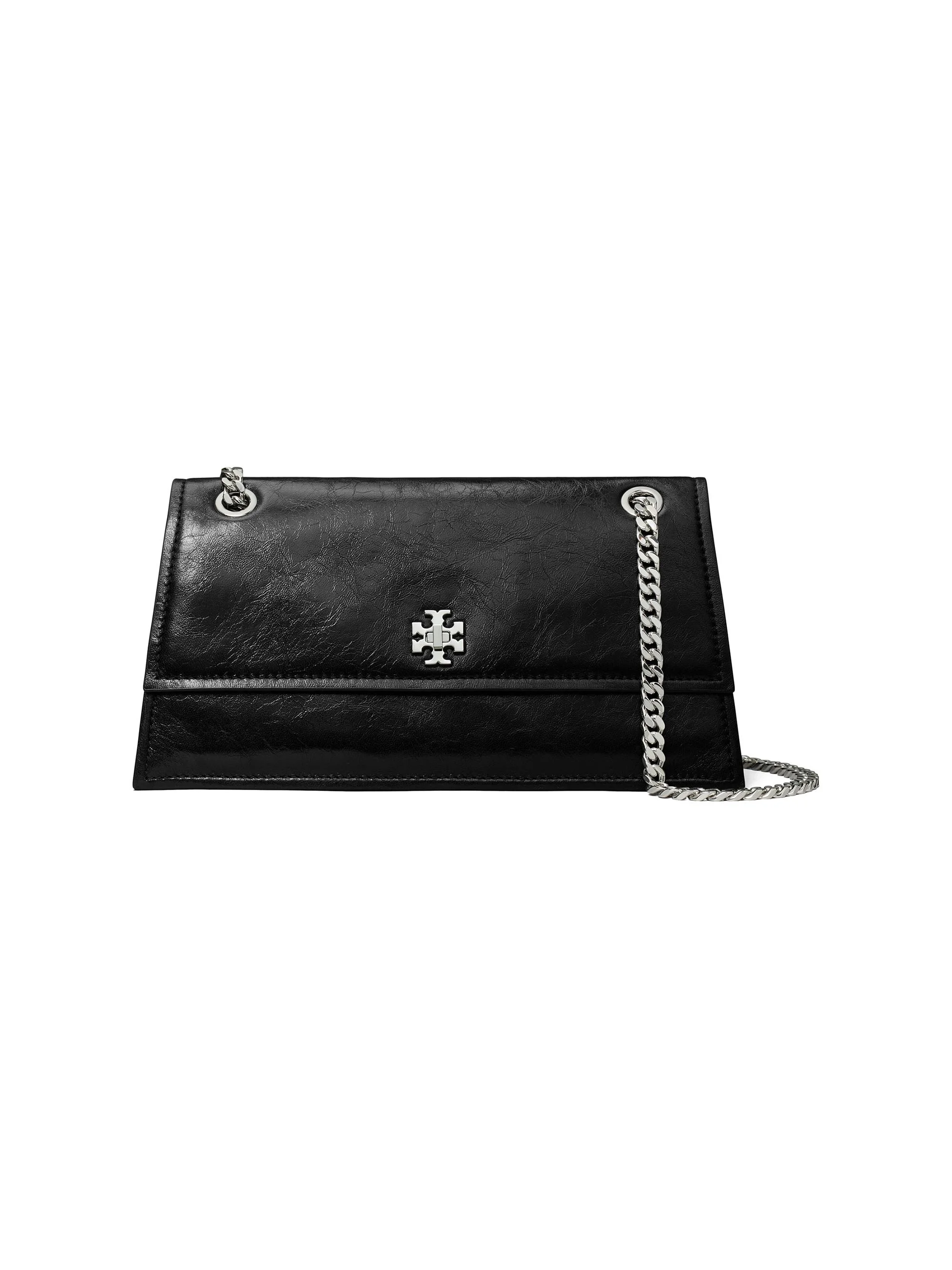 Women's Leather Shoulder Bag - Black - 1