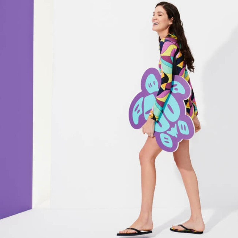 Women Rashguard Long Sleeves One-piece swimsuit 1984 Invisible Fish 7