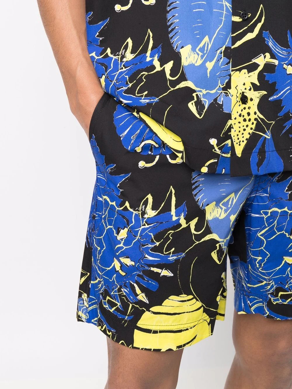 deep sea-print shorts - 5