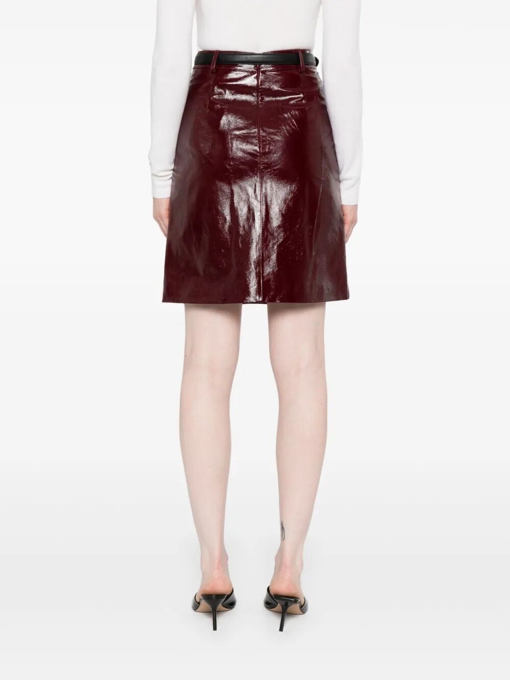 Leather Mini Skirt - 4