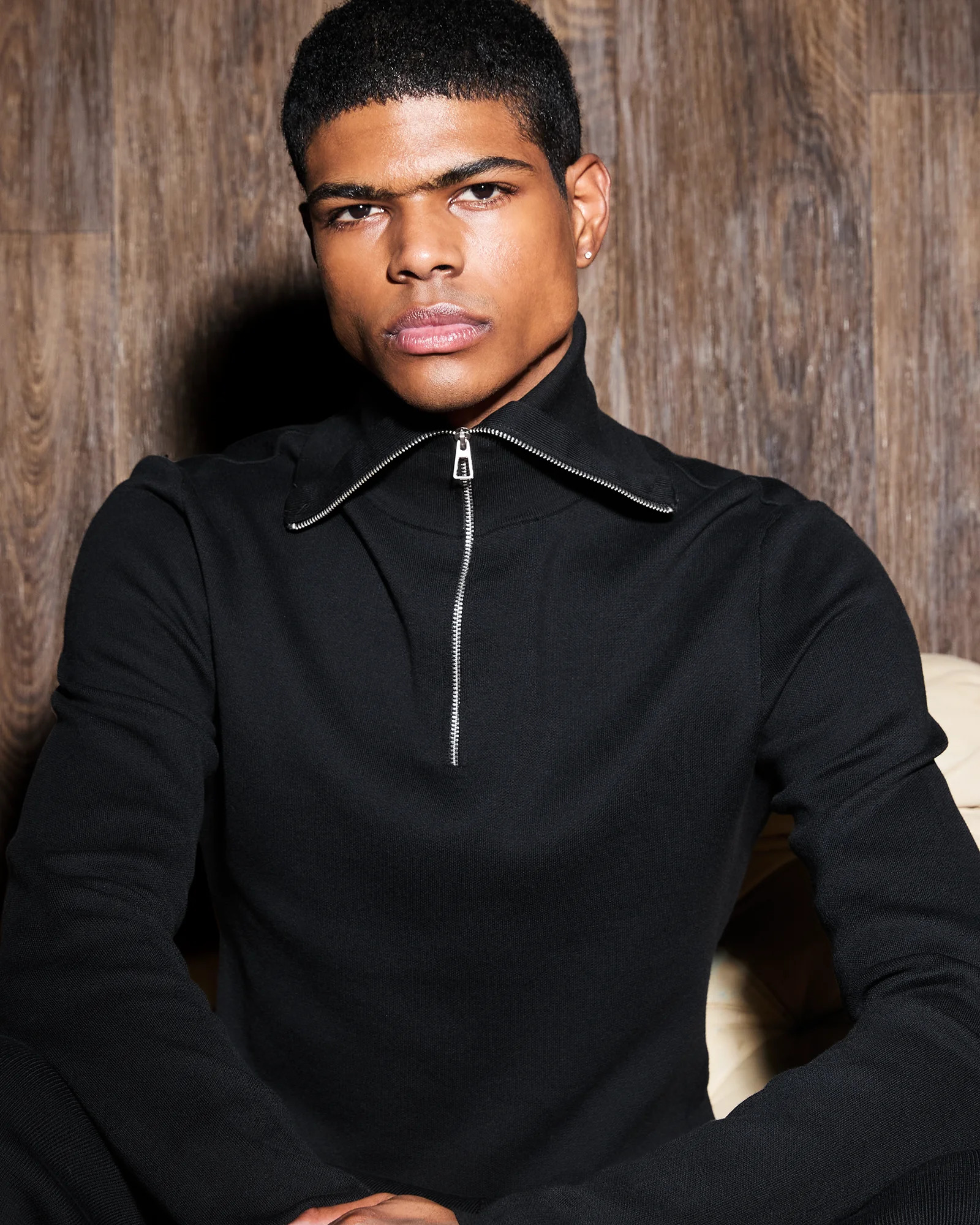 ZIP UP TURTLENECK BLACK - 2