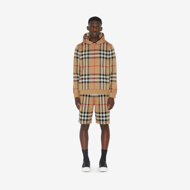 Burberry Check Cotton Jacquard Hoodie - 80726621 | REVERSIBLE