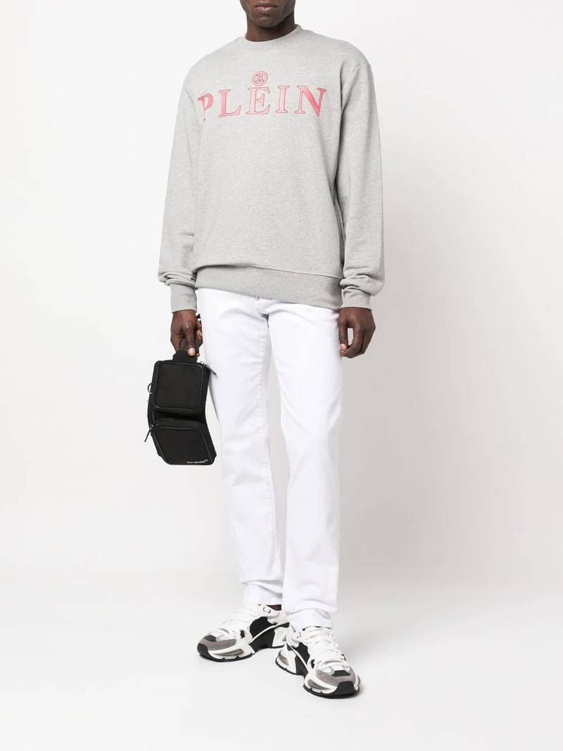PHILIPP PLEIN logo-print cotton sweatshirt outlook