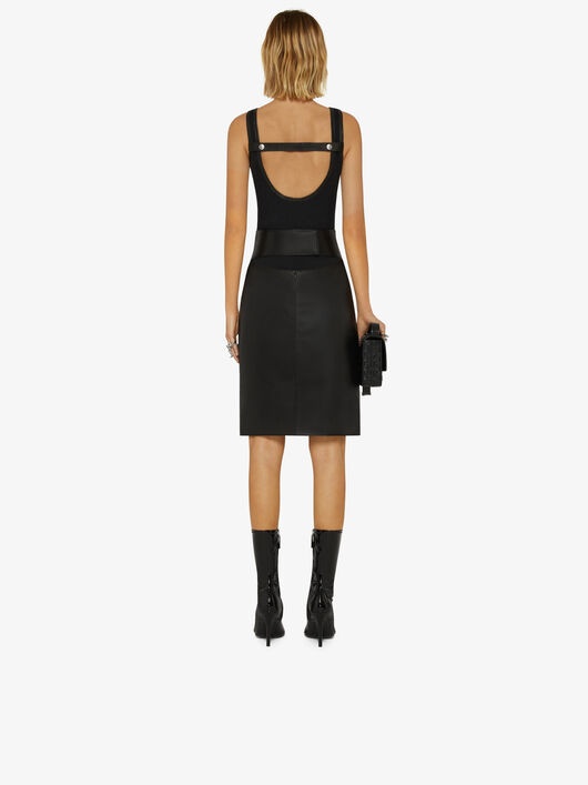 TANK TOP IN LEATHER WITH GRAPHIC BAND - 4