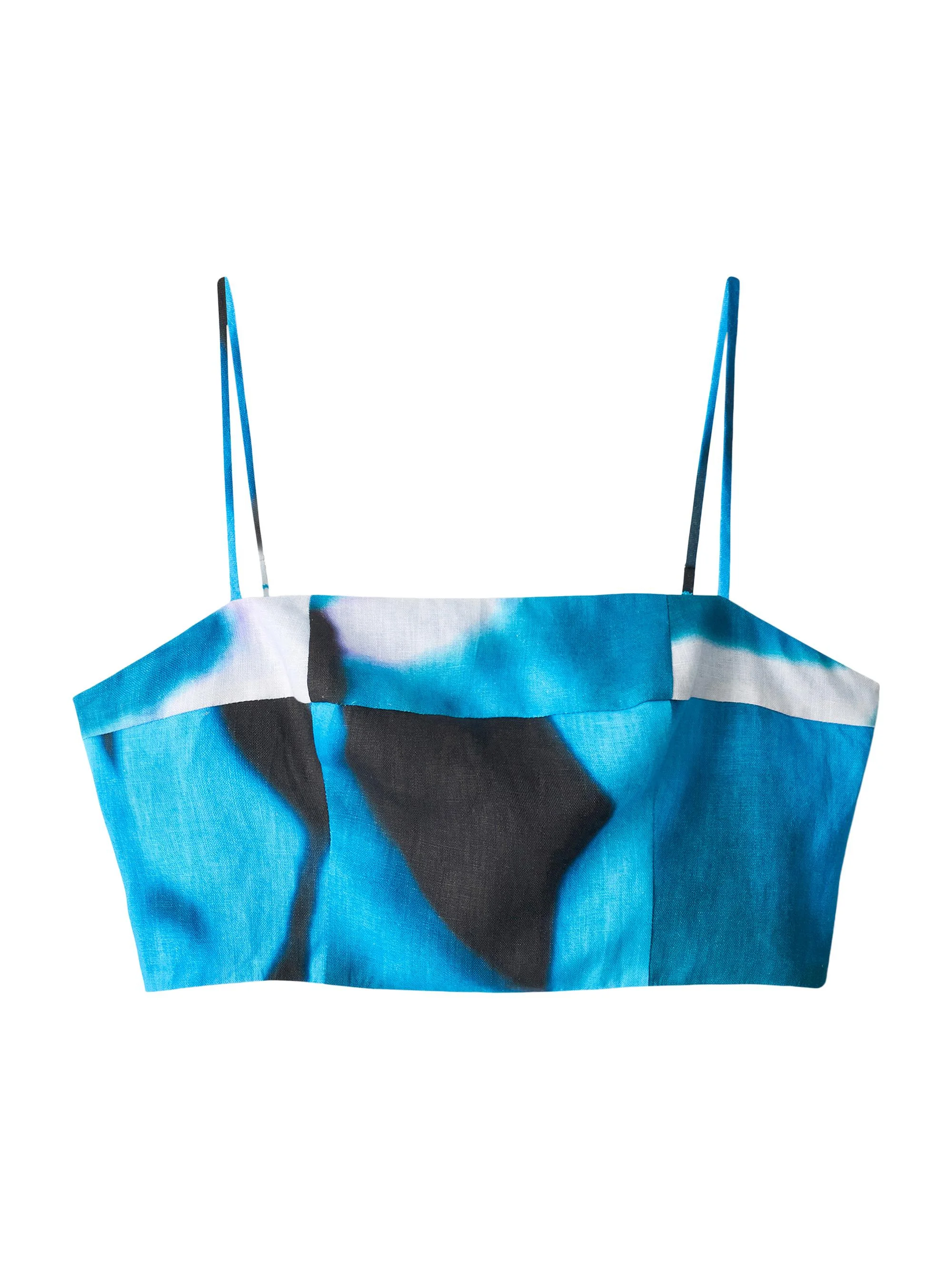 Women's Federico Linen Bustier Top - Blue Haze - 1