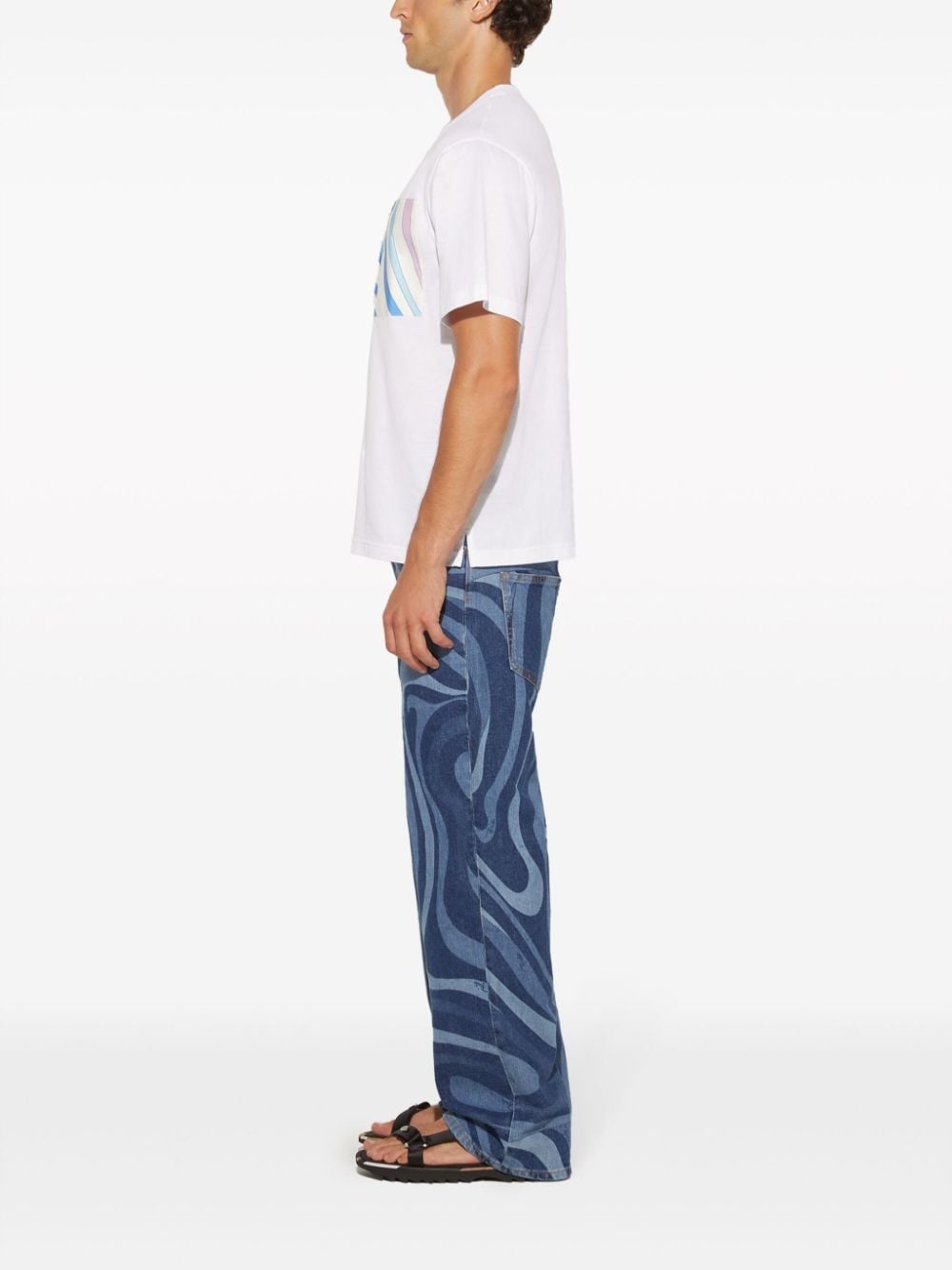 Marmo-print cotton T-shirt - 3