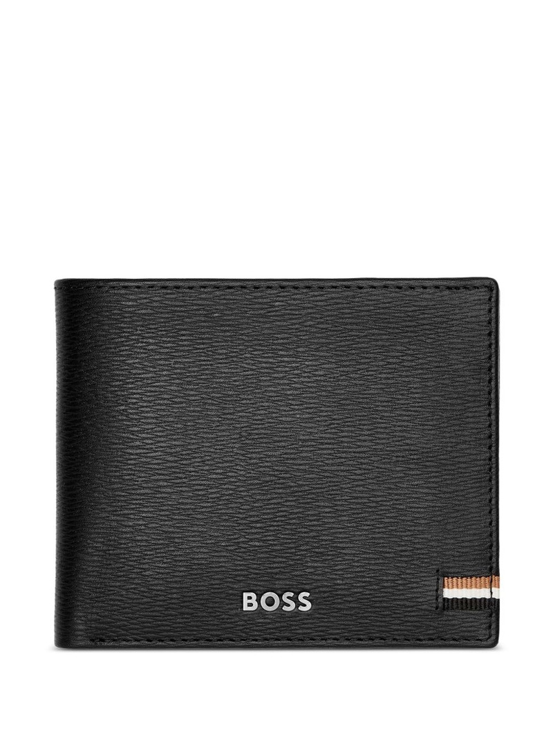 logo-print leather wallet 1