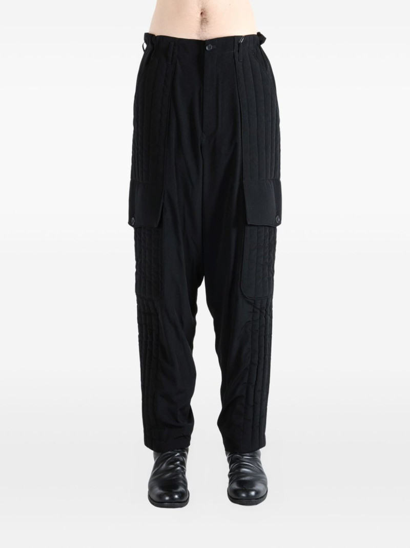 Yohji Yamamoto quilted cargo trousers outlook