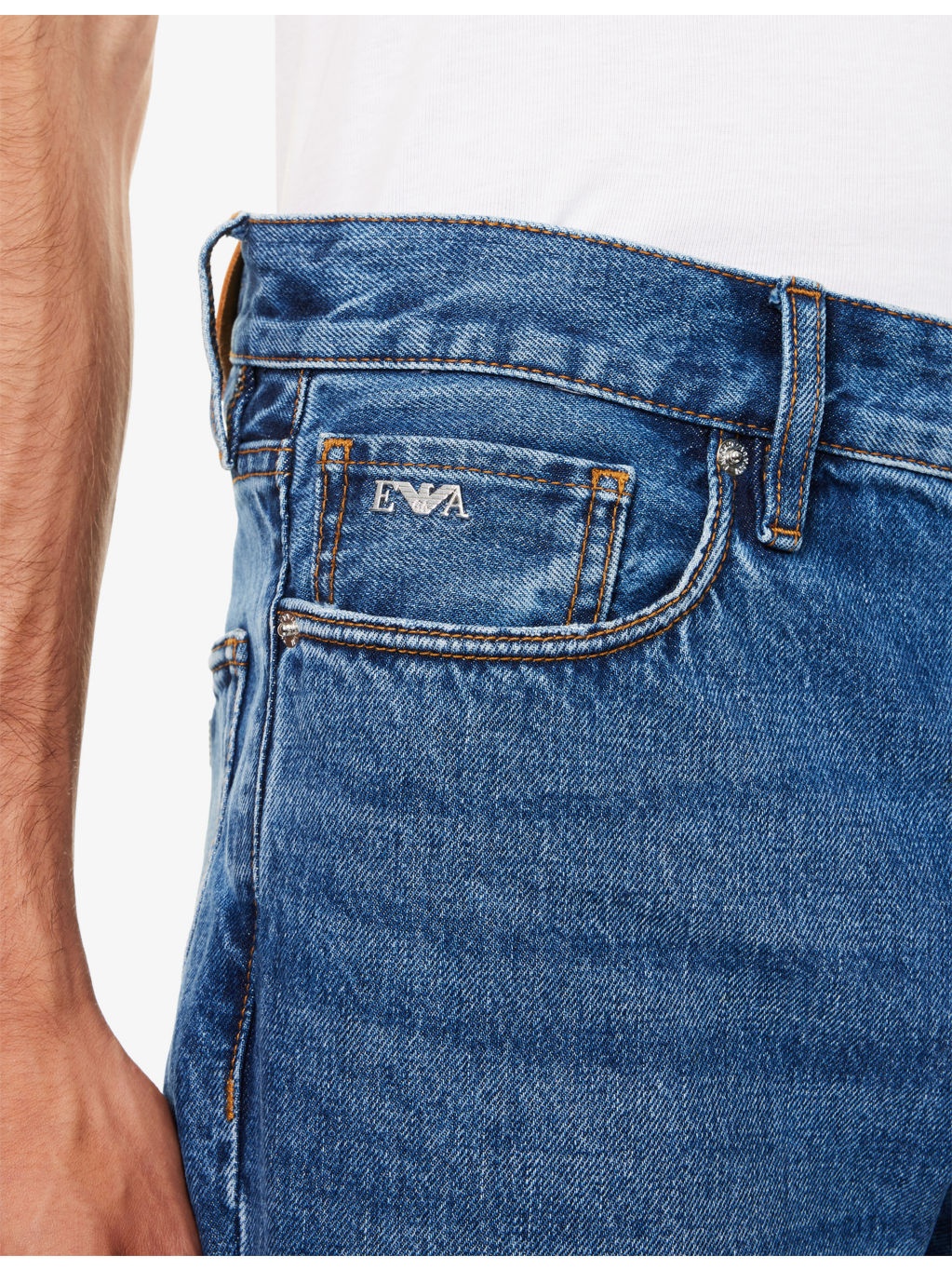 Distressed-Hem Straight-Leg Denim Jeans - 5