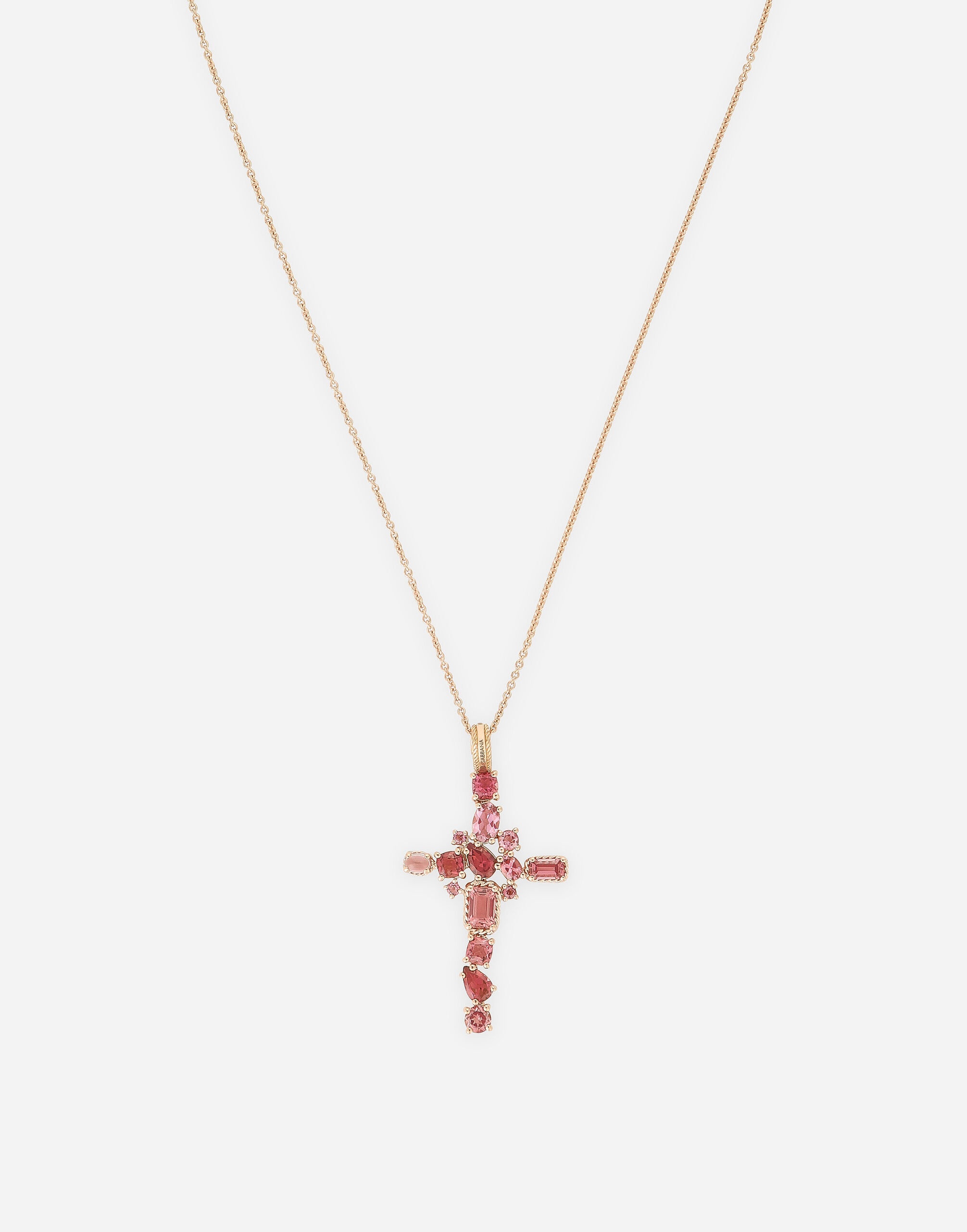 Anna pendant in red gold 18kt with pink tourmalines - 3