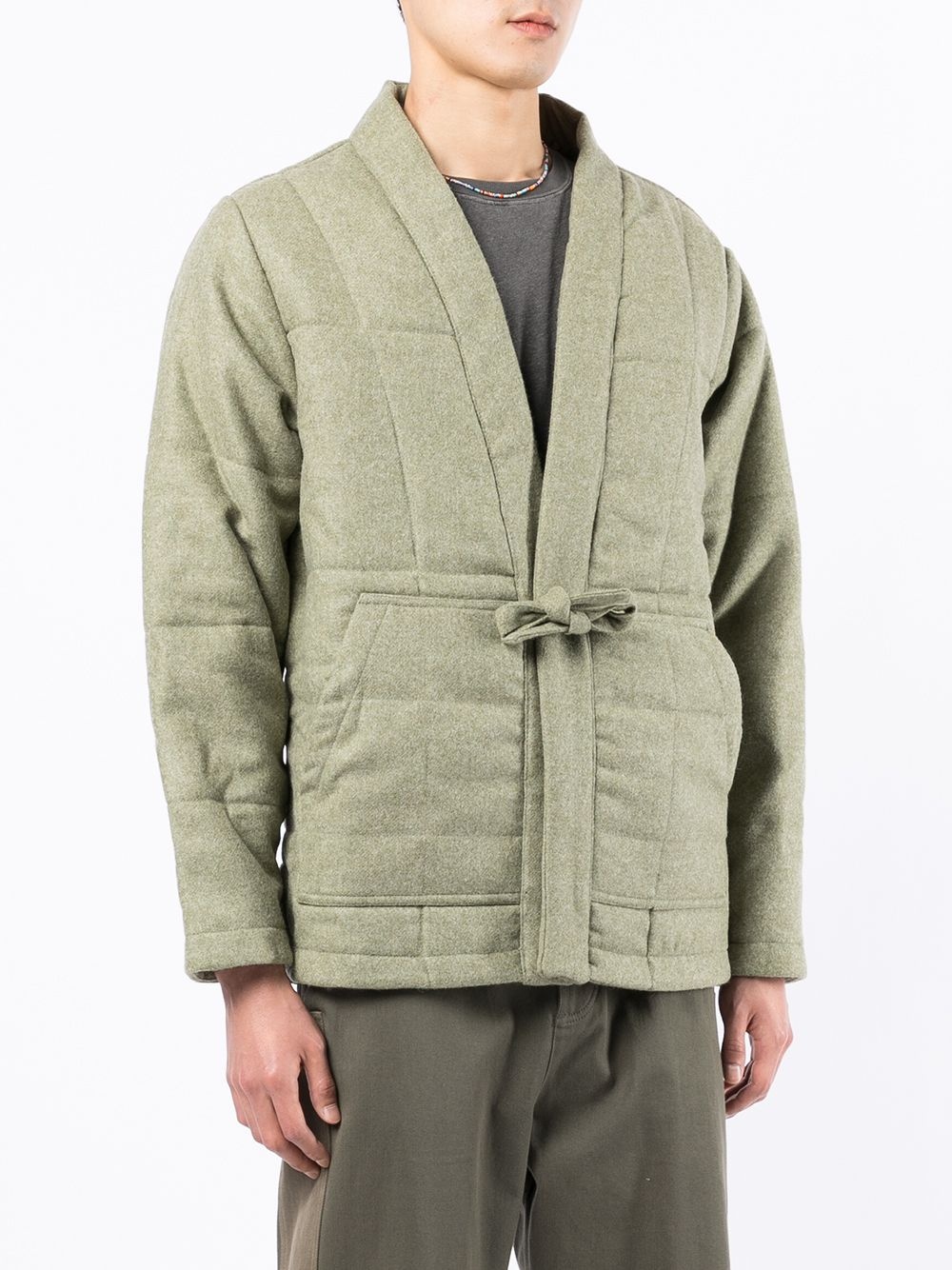 padded tie-waist jacket - 3