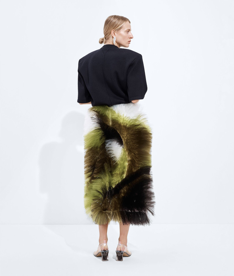 Bottega Veneta Fringed Embroidery Skirt outlook