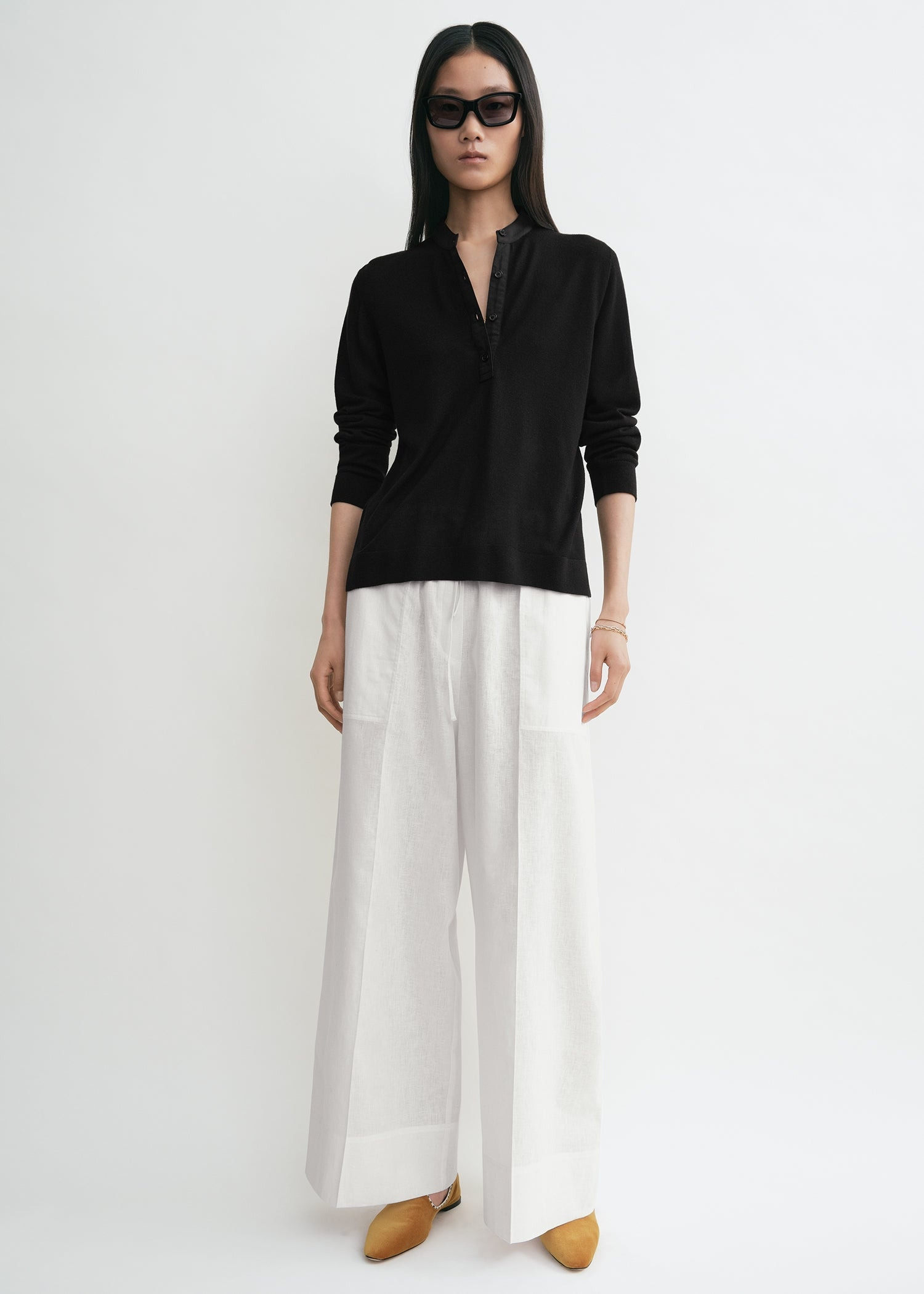 Wool silk knit black - 2