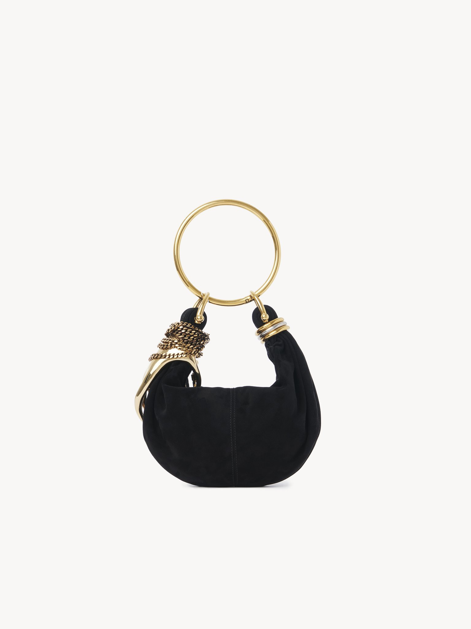 MINI BRACELET HOBO BAG IN SUEDE LEATHER - 4