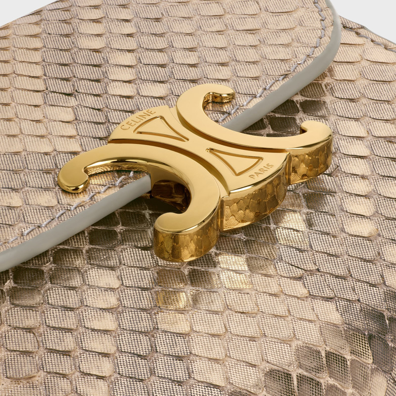 Small Flap Wallet TRIOMPHE IN PEARLY PYTHON 5