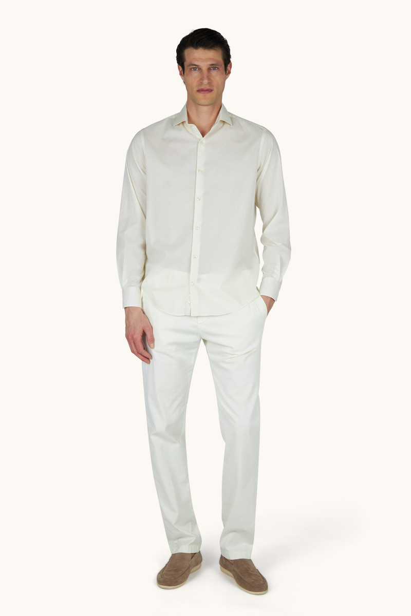 Paul & Shark GARMENT‑DYED COTTON VOILE SHIRT outlook