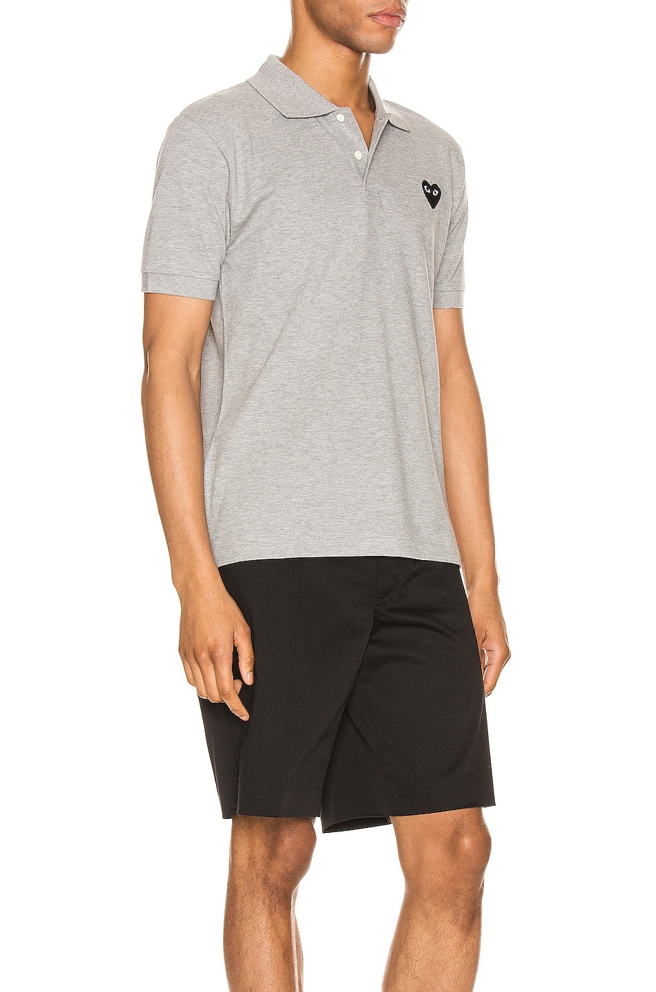 Cotton Polo with Black Emblem - 2
