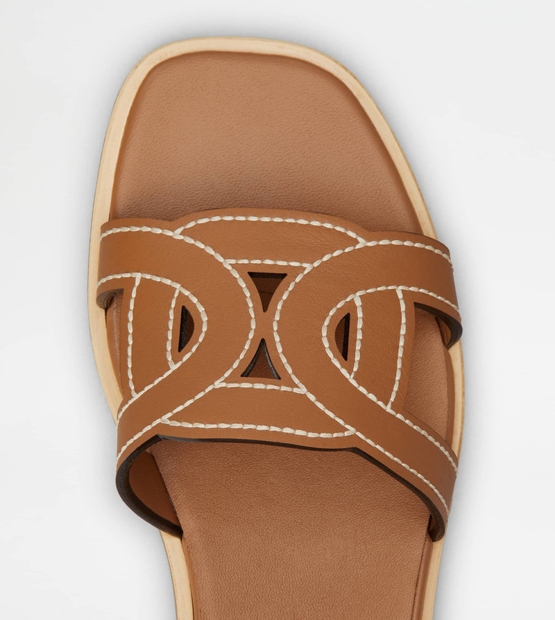 KATE SANDALS IN LEATHER - BROWN 5
